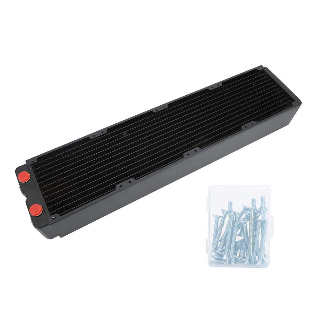 ASHATA 480mm Radiator, 12 Pipe 3 Layer Copper Heat Exchanger Radiator Heat Sink for PC CPU Water Cooling System