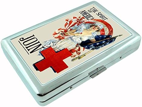 Vintage Nurse D9 Silver Metal Cigarette Case Classic Image
