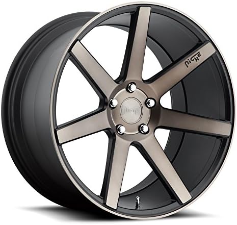 19x8.5 Niche Sport Series Verona Wheel 40mm CONICAL Lug Type 5x100 MB -BLK MACH MB -BLK MACH