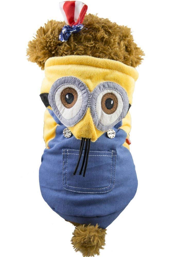 S-BBGPET Despicable Me Minion Pet Costume Clothes for Small Medium Large Dogs Winter Coat Warm Clothes