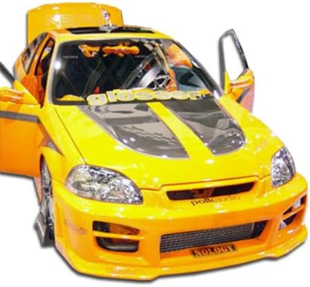 Brightt Duraflex ED-BHK-127 R34 Front Bumper Cover - 1 Piece Body Kit - Compatible With Civic 1996-1998