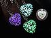 RINHOO Glow in The Dark Heart Charm Pendant Ladies Jewelry(Blue)
