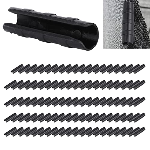 100pcs Greenhouse Film Clips and Tube Clamps for Garden Buildings Pipe Frames, Connector Kit Includes 20 Black