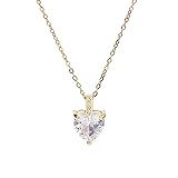 14K Gold Plated Diamond Necklaces for Women April