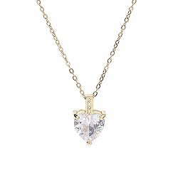14K Gold Plated Diamond Necklaces for Women April