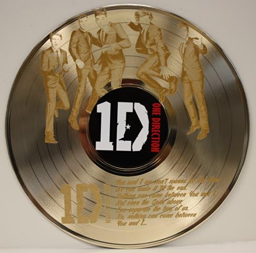 One Direction Limited Edition Gold Clad 12" LP Laser Etched Record Wall Display.