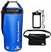 Freegrace Waterproof Dry Bags Set Of 3 Dry Bag With 2 Zip Lock Seals & Detachable Shoulder Strap, Waist Pouch & Phone Case - Can Be Submerged Into Water (Navy Blue, 20L)