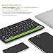 Bluetooth Keyboard, Jelly Comb BK230 Dual Channel Multi-Device Universal Wireless Bluetooth Keyboard Rechargeable with Sturdy Stand for Tablet Smartphone PC Windows Android iOS Mac (Black and Green)