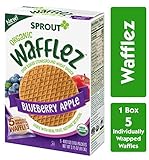 Sprout Organic Wafflez, Blueberry Apple, Box of 5 Toddler Snacks