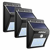 Mpow Solar Lights, 4-Pack 8 LED Bright Solar Powered Security Lights with Motion Sensor Wireless Waterproof Wall Lights for Outdoor Diveway Patio Garden Path Yard Deck