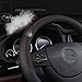 SHIAWASENA Car Steering Wheel Cover, Leather, Universal 15 Inch Fit, Anti-Slip & Odor-Free (Black&Orange)