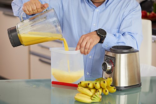 Reusable Silicone Food Storage Bags 3 Pack - 2 x Large 50 oz, 1 x Small 30 oz, Food Grade BPA-Free, Airtight Zip Seal, Leak Proof, Keeps Fruits and Vegetables Fresh - Criss Elite