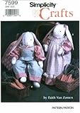 Simplicity 7599 Crafts Sewing Pattern Bunny & Wardrobe