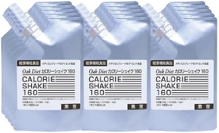 Amazon 1食置き換えダイエット Oak Diet カロリーシェイク160 黒豆のみ15袋セット オークビューティ ダイエットシェイク