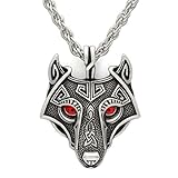 TTKP Norse Vikings Pendant Necklace Norse Wolf Head Necklace Original Animal Jewelry Wolf Head hange