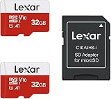 Lexar 32GB Micro SD Card 2 Pack UHS-I A1 Class10 V10 100MB/s + Adapter