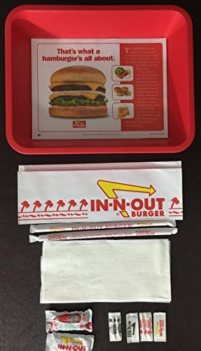 Set of 2-In N Out Burger Red Tray BBQ Grill Party Picnic Pac + FREE BONUS
