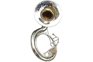QUEEN BRASS Nautical Mart Sousaphone | Full Brass & Silver | BB Key | Includes Mouthpiece & Case | Affordable & Fun for Beginners | Gold, Silver, Yellow Finishes | Fast Delivery