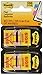 Post-it Message Sign Here Flags Value Pack, 50/Dispenser, 12 Dispensers/Pack, 1 in Wide, Yellow (680-SH12)