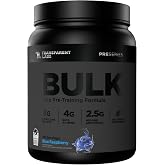 Transparent Labs Bulk Black Pre Workout - 30 Servings, Blue Raspberry | Clinically Dosed, Naturally Sweetened Preworkout for Men and Women with Beta Alanine Powder, Citrulline Malate, &amp; Caffeine