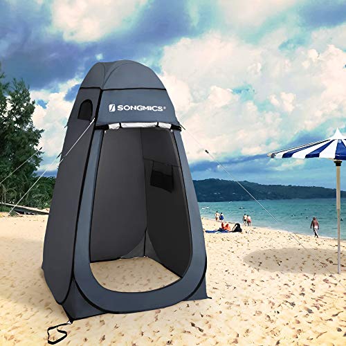 SONGMICS Portable Pop up Tent, Dressing Room Privacy Shelter, for Outdoor Camping Fishing Beach Shower Toilet, with Zippered Carrying Bag | Privacy Shelter
