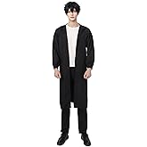 DAZCOS Anime Jinwoo Sung Cosplay Costume Full Set Coat and Pants Men US Size Black Casual Uniform for Halloween Party