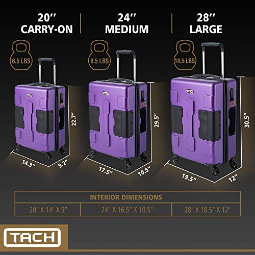 TACH V3 3Piece Hardcase Connectable Luggage & Carryon Travel Bag Set