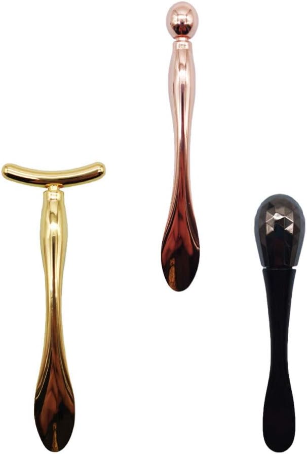 Lurrose 3pcs Metal Eye Cream Roller Applicator Wand Stick Eye Cream