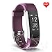 Fitness Tracker, Waterproof Activity Tracker with Heart Rate Monitor Bluetooth Smart Watch Wireless Smart Bracelet Sleep Monitor Pedometer Wristband for Android and iOS Smartphone (Purple)