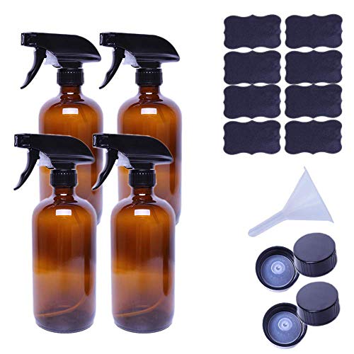 Empty Amber Glass Spray Bottles