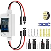 Solar Panel Disconnect Switch 30 Amp 1000V Breaker Box, PV DC Miniature Circuit Breaker Disconnect Box Outdoor with IP65 Waterproof Box