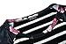Sarin Mathews Women's Crew Neck Stripes Printed Floral 3/4 Sleeve Tops T-Shirt Black XL