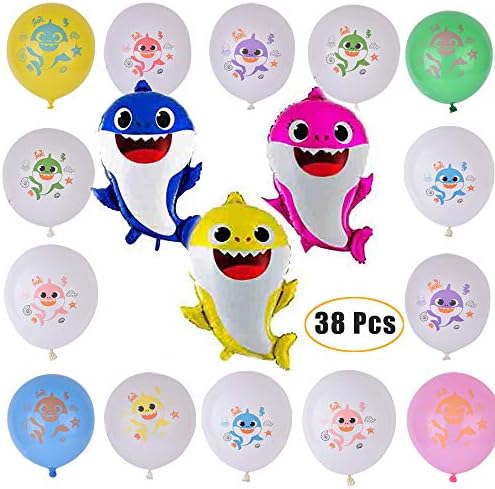 Shark Party Supplies Decorations Balloon, Shark BalloonsFor Baby Kids Birthday Party Decorations