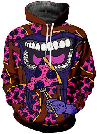 nordic runes Novelty Pizza Hoodies for Men Women Youth Big and Tall Sweatshirts Pullover Hoodie