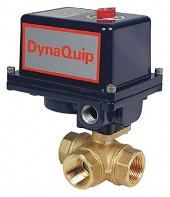 DYNAQUIP Controls Brass Electronic Actuated Ball Valve, 1