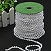 WEISIPU 6mm Pearl Bead Garland Spool Rope for Christmas Wedding DIY Decoration Supplies 20M=65ft (White)