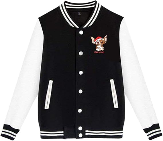 Amazon Co Jp スタジャン スウェット 野球ジャケット グレムリン 映画 キャラクター 防風 防寒 ストリート系 ベースボールジャケット ブルゾン カジュアル 秋冬 ショート丈 コート スタジアムジャンパー アウター 無地 シンプル ユニセックス 服 ファッション小物
