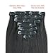 Lovrio Brazilian Virgin Yaki Straight Clip in Human Hair Extension Double Weft Straight Clip in Hair Extensions Human Hair for Women Thick20 Inch Natural Black Yaki Clip ins Hair120G 7 Pieces,17 Clips