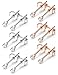 Udalyn 6 Pairs Tiny 2mm Stainless Steel Stud Earrings For Mens Womens CZ Earrings Set