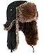 Tough Headwear Faux Fur Trapper Hat with Ear Flaps - Ushanka Aviator Russian Hat for Serious Expeditions & Serious Style. Waterproof, Windproof & Thermal Shell for Winter Warmth - Fits Men & Women