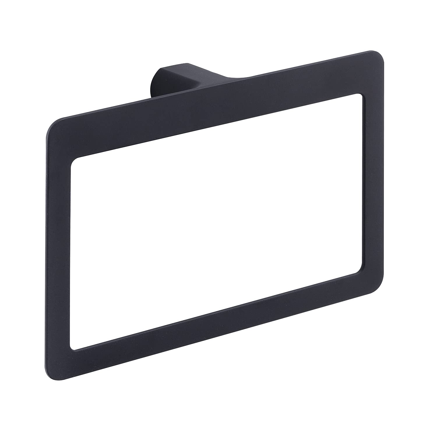 Gedy G-Kuala Lumpur, Ring Towels, Black, Bathroom Towel Holder Made of Cromall, Brass and Glass, 2 Year Warranty, Measures 15 x 23 x 5 CM and Weight 0.5 kg, Design R&S, Unique