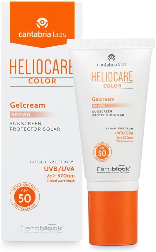 Heliocare Colour Gelcream Brown SPF 50 50ml Face Sun Cream UVA UVB Anti-Ageing