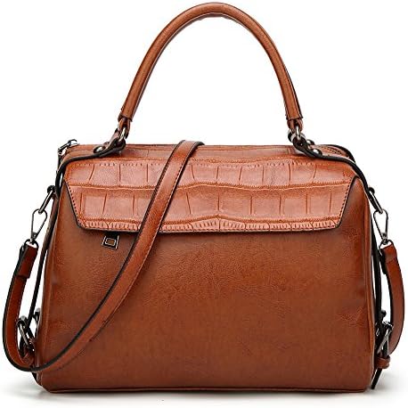 DALFR PU Vegan Leather Top Handle Tan Tote Purse Bag For Women Oversize Designer Handbag