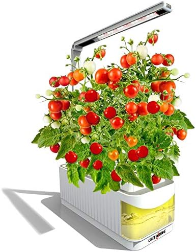 Indoor Hydroponic Herb Garden Kit, Hydroponics Growing System Herb Garden Light for Tomatoes Plants, Sprout LED with Timer, 360 Degree Adjustable Arm, Low Water Alarm, Reading Mode - Seeds Not Include