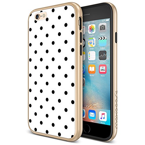 iPhone 6S Case, Maxboost [Vibrance Designer Series] Optimal Protective Case Cover for iPhone 6 / iPhone 6S (4.7 Inch) with Gold Frame - White Gold