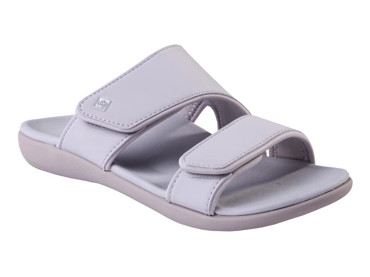 Spenco Women’s Kholo Nuevo Slide, Glacier Grey, 6.5 Wide