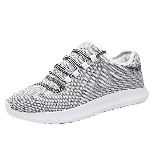 Srenket Mens Casual Athletic Sneakers Mesh Running Shoes Lightweight Tennis Footwear for Men Walking Trail Workout Gray42