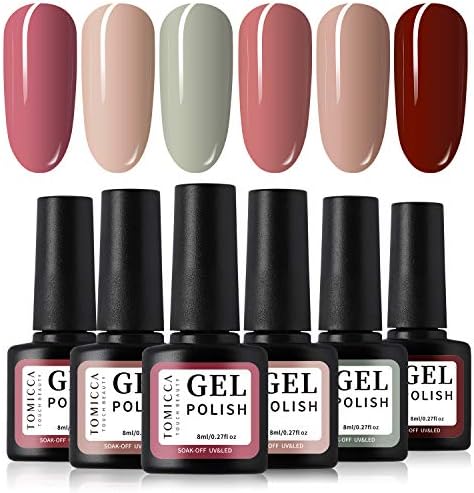 TOMICCA ジェルネイル カラー 6色セット 8ml 色持ち良い 初心者用カラージェル