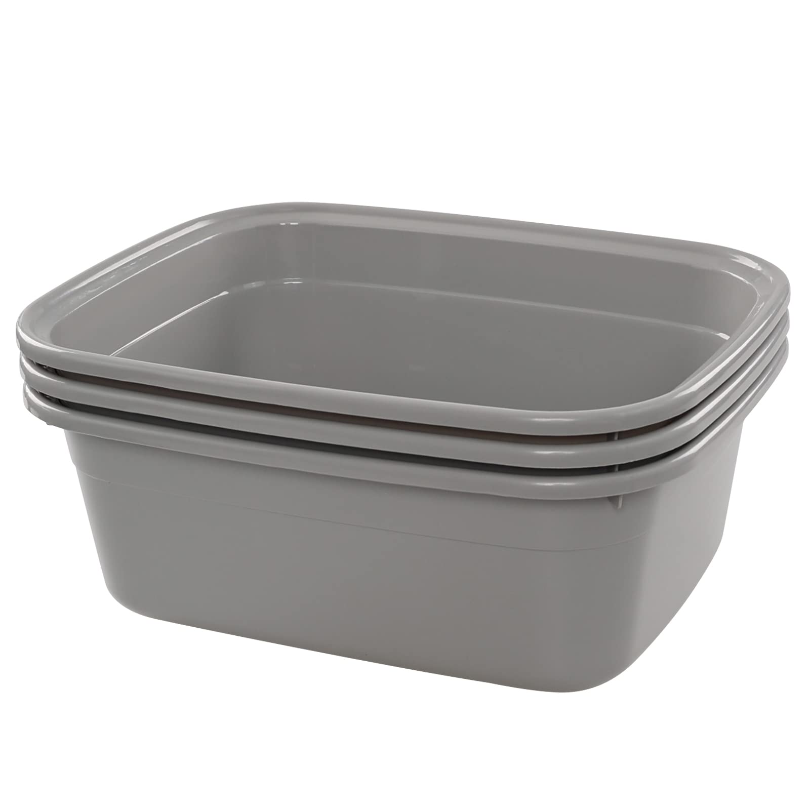 Eudokky Rectangular Cleaning Bowl, Washing up Bowls, Plastic, 3-Pack
