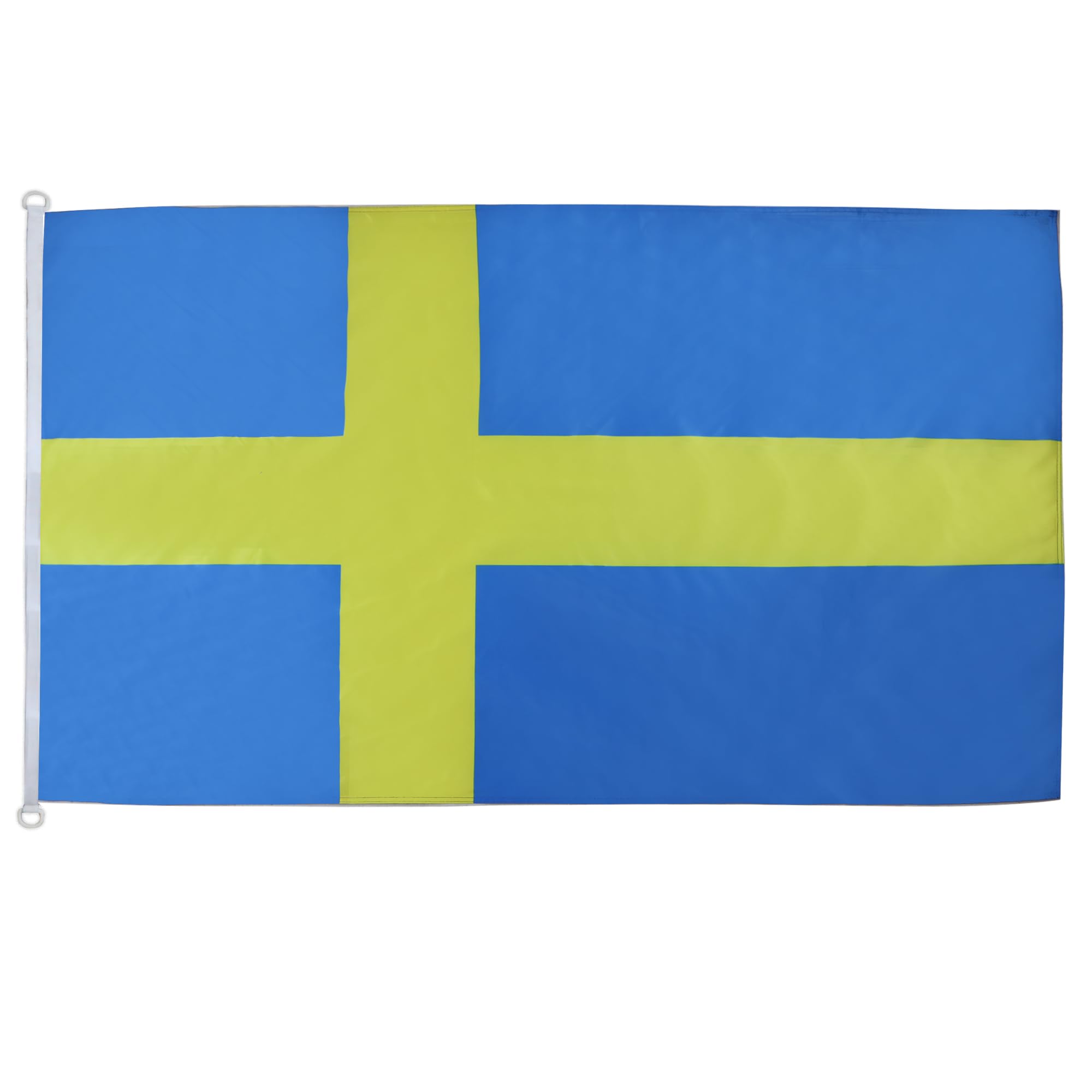 AZ FLAG - Sweden Flag - 3x5 Ft - External Use - Swedish Banner Knitted Polyester with Two Plastic Rings - Fade Resistant - Vivid Colors - 3' x 5' Feet - 150x90 Cm